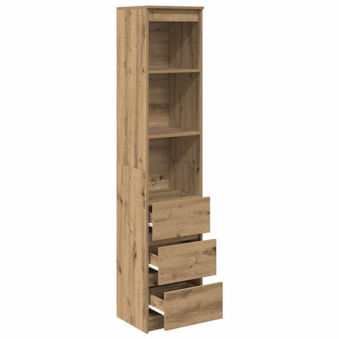vidaXL Highboard Artisan Oak 37.5x35x180 cm Engineered Wood