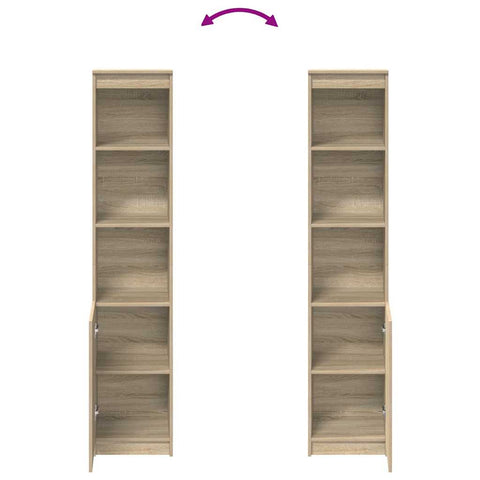 vidaXL Highboard Sonoma Oak 37.5x35x180 cm Engineered Wood