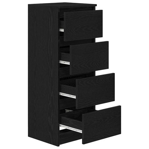 vidaXL Sideboard Black Oak 37.5x35x99 cm Engineered Wood