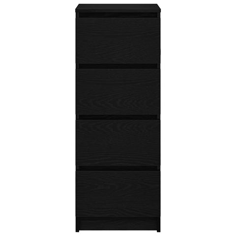 vidaXL Sideboard Black Oak 37.5x35x99 cm Engineered Wood
