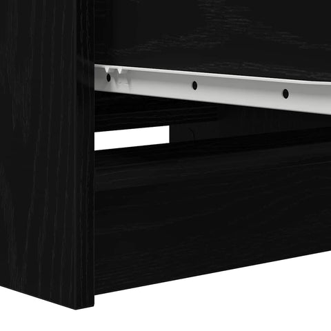 vidaXL Sideboard Black Oak 37.5x35x99 cm Engineered Wood