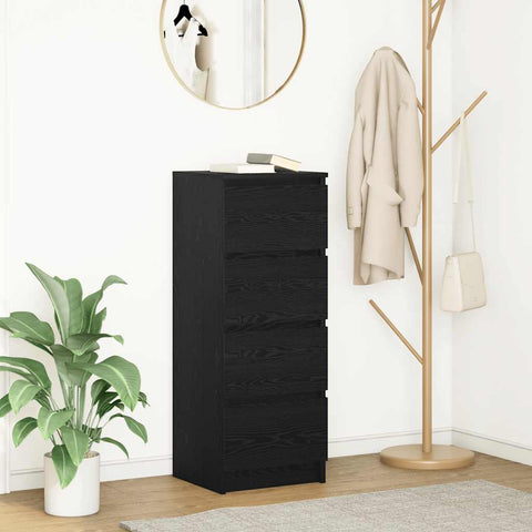 vidaXL Sideboard Black Oak 37.5x35x99 cm Engineered Wood