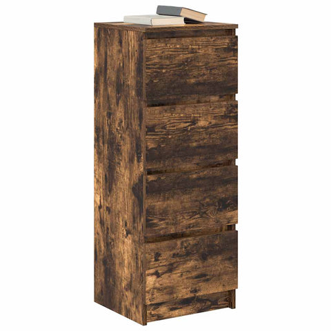 vidaXL Sideboard Smoked Oak 37.5x35x99 cm Engineered Wood
