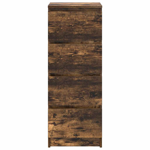 vidaXL Sideboard Smoked Oak 37.5x35x99 cm Engineered Wood