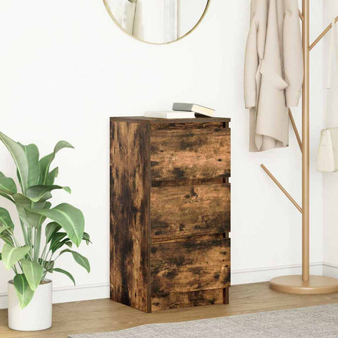 vidaXL Sideboard Smoked Oak 37.5x35x76 cm Engineered Wood