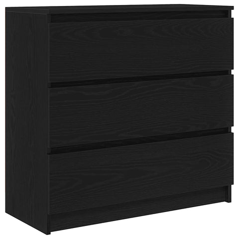 vidaXL Sideboard Black Oak 80x35x76 cm Engineered Wood