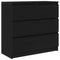 vidaXL Sideboard Black Oak 80x35x76 cm Engineered Wood