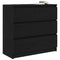 vidaXL Sideboard Black Oak 80x35x76 cm Engineered Wood
