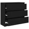 vidaXL Sideboard Black Oak 80x35x76 cm Engineered Wood