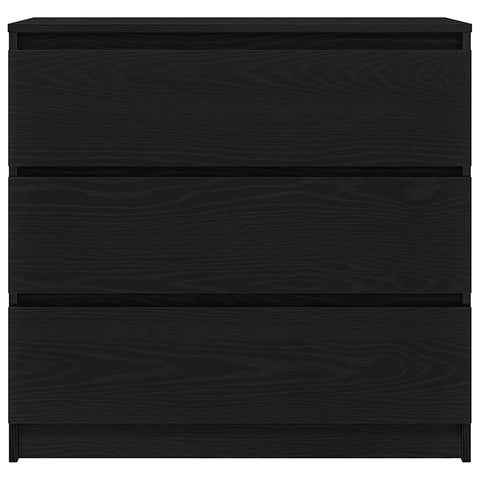 vidaXL Sideboard Black Oak 80x35x76 cm Engineered Wood