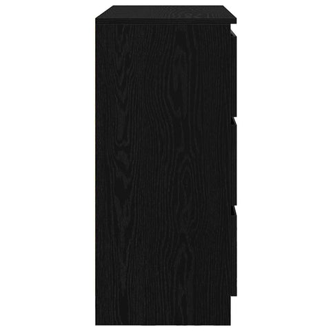 vidaXL Sideboard Black Oak 80x35x76 cm Engineered Wood