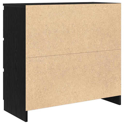 vidaXL Sideboard Black Oak 80x35x76 cm Engineered Wood