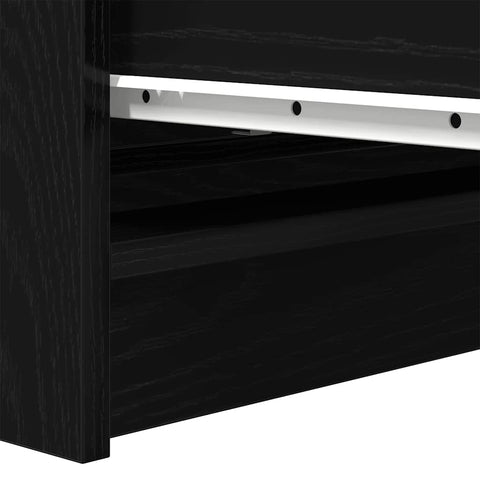 vidaXL Sideboard Black Oak 80x35x76 cm Engineered Wood