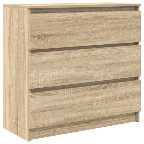 vidaXL Sideboard Sonoma Oak 80x35x76 cm Engineered Wood