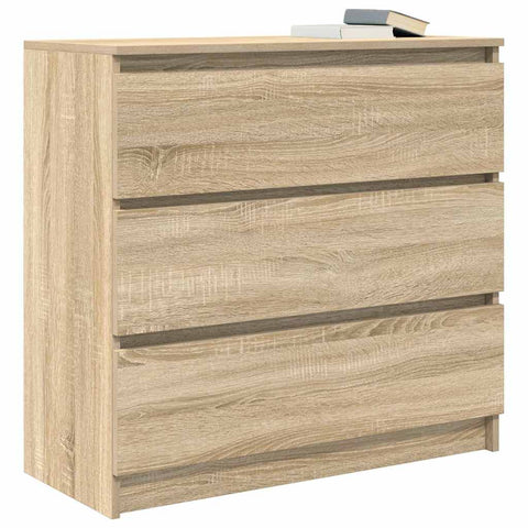 vidaXL Sideboard Sonoma Oak 80x35x76 cm Engineered Wood