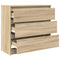 vidaXL Sideboard Sonoma Oak 80x35x76 cm Engineered Wood