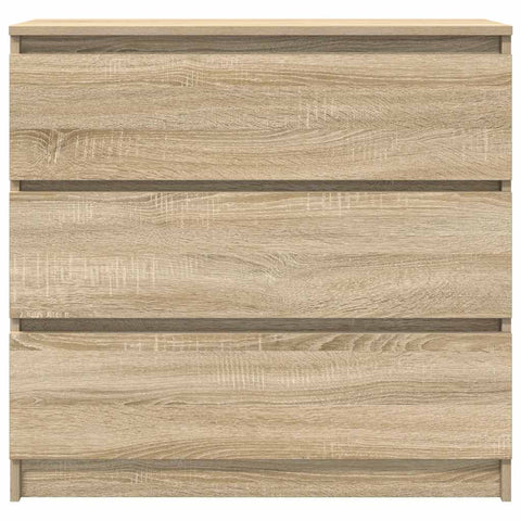 vidaXL Sideboard Sonoma Oak 80x35x76 cm Engineered Wood
