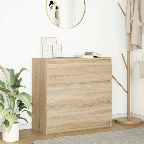 vidaXL Sideboard Sonoma Oak 80x35x76 cm Engineered Wood