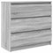vidaXL Sideboard Grey Sonoma 80x35x76 cm Engineered Wood