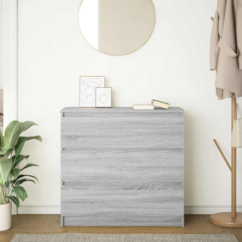 vidaXL Sideboard Grey Sonoma 80x35x76 cm Engineered Wood