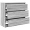 vidaXL Sideboard Grey Sonoma 80x35x76 cm Engineered Wood