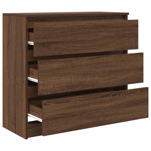 vidaXL Sideboard Brown Oak 80x35x76 cm Engineered Wood