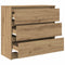 vidaXL Sideboard Artisan Oak 80x35x76 cm Engineered Wood