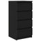 vidaXL Sideboard Black Oak 37.5x35x76 cm Engineered Wood