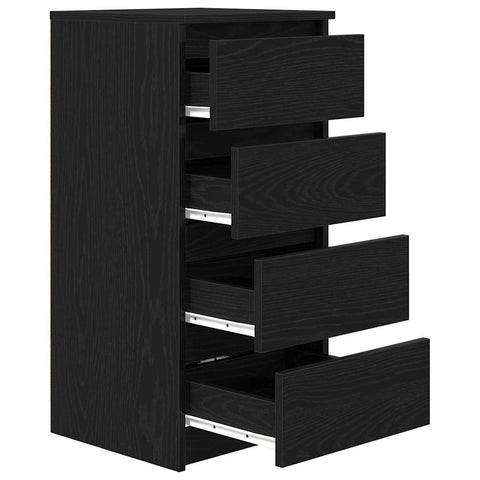vidaXL Sideboard Black Oak 37.5x35x76 cm Engineered Wood