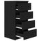vidaXL Sideboard Black Oak 37.5x35x76 cm Engineered Wood