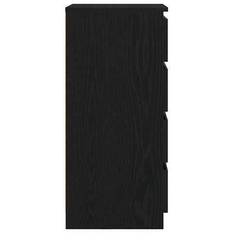 vidaXL Sideboard Black Oak 37.5x35x76 cm Engineered Wood