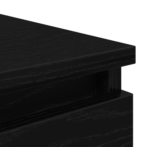 vidaXL Sideboard Black Oak 37.5x35x76 cm Engineered Wood