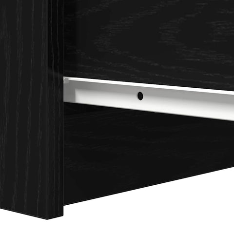 vidaXL Sideboard Black Oak 37.5x35x76 cm Engineered Wood
