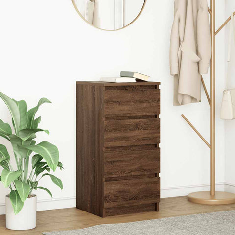 vidaXL Sideboard Brown Oak 37.5x35x76 cm Engineered Wood