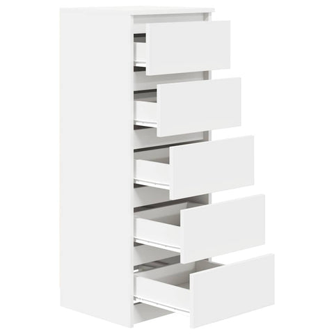 vidaXL Sideboard with Drawers White 37.5x35x99 cm Engineered Wood