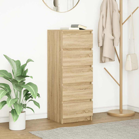 vidaXL Sideboard with Drawers Sonoma Oak 37.5x35x99 cm Engineered Wood