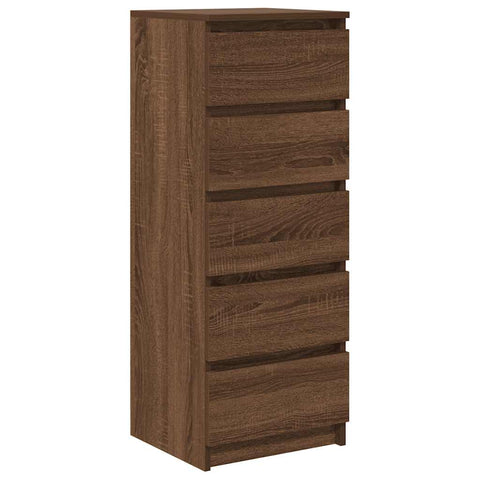 vidaXL Sideboard with Drawers Brown Oak 37.5x35x99 cm Engineered Wood
