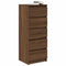 vidaXL Sideboard with Drawers Brown Oak 37.5x35x99 cm Engineered Wood