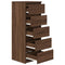 vidaXL Sideboard with Drawers Brown Oak 37.5x35x99 cm Engineered Wood