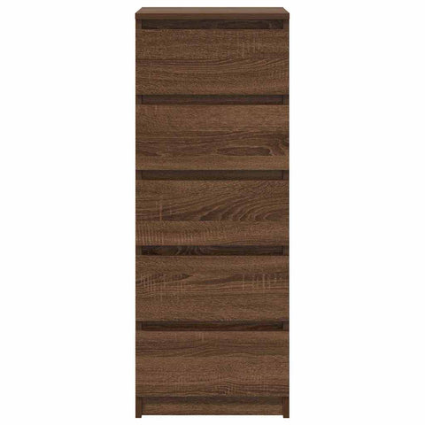 vidaXL Sideboard with Drawers Brown Oak 37.5x35x99 cm Engineered Wood
