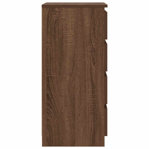 vidaXL Sideboard with Drawers Brown Oak 37.5x35x99 cm Engineered Wood