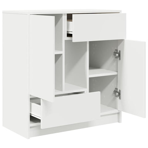 vidaXL Sideboard with Drawers and Doors White 70.5x34x74.5 cm