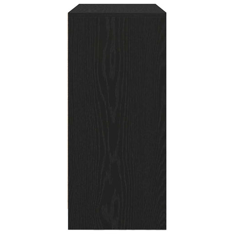 vidaXL Sideboard with Drawers and Doors Black Oak 70.5x34x74.5 cm