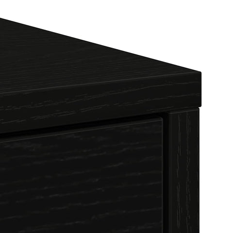 vidaXL Sideboard with Drawers and Doors Black Oak 70.5x34x74.5 cm