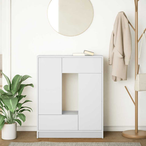 vidaXL Sideboard with Drawers and Doors White 73x31x90 cm