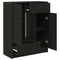 vidaXL Sideboard with Drawers and Doors Black Oak 73x31x90 cm