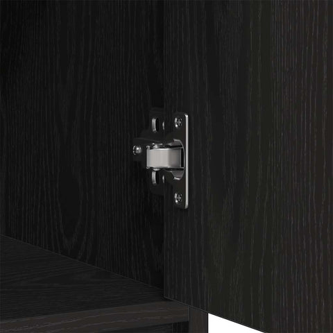 vidaXL Sideboard with Drawers and Doors Black Oak 73x31x90 cm