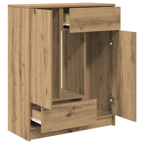 vidaXL Sideboard with Drawers and Doors Artisan Oak 73x31x90 cm