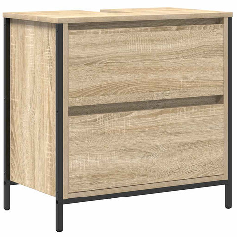 vidaXL Bathroom Basin Cabinet with Drawers Sonoma Oak 60x34.5x60 cm
