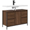 vidaXL Basin Cabinet with Drawers Brown Oak 90x34.5x60 cm